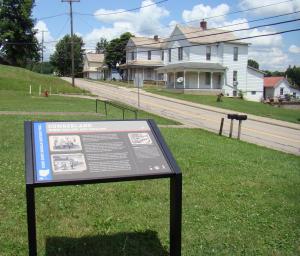 First Morgan's Trail sign in Guernsey County at Cumberland, Ohio