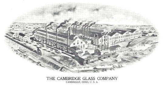 Picture of the original Cambridge Glass Company in 1909
