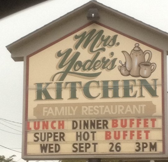 Lunchtime at Mrs. Yoder's Kitchen